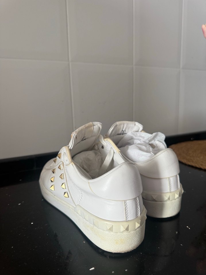 Beyaz Yüksek Topuklu Kadın Spor Ayakkabı - Görsel 5