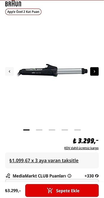 Braun stan hair 7 saç maşası