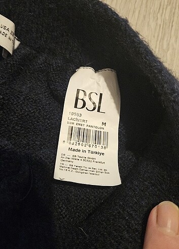 m Beden lacivert Renk BSL Triko Pantolon