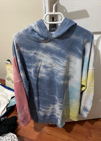 Renkli Desenli Kadın Sweatshirt