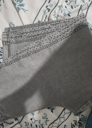 xxl Beden gri Renk Gri lastikli kot pantolon