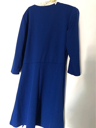Koton Mavi mini ve göğüs dekolteli elbise 42 xl beden. Sadece 1 kere g