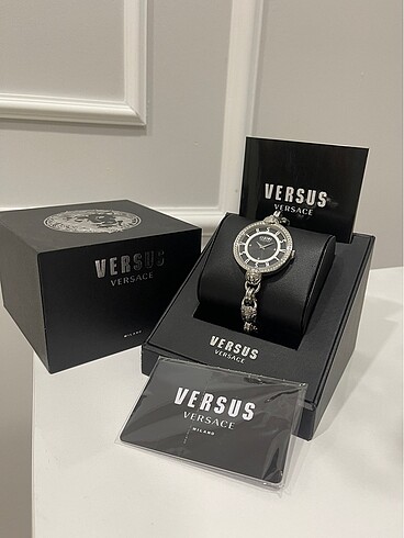 Versace Versus taşlı silver siyah kadın saat