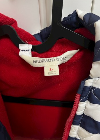 Çizgili ve Nakışlı Erkek Çocuk Mont - Görsel 3