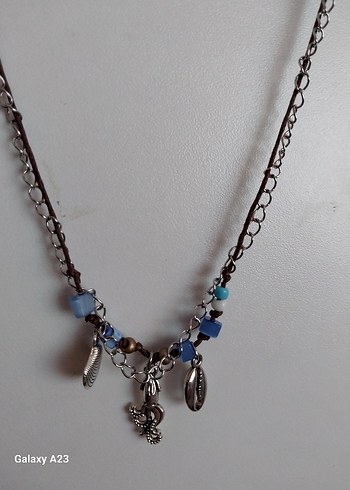 Bohem Etnik Boncuklu Çharmlı Kolye - Görsel 2