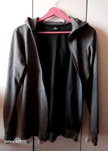 Gri Fermuarlı Kadın Sweatshirt - Görsel 3