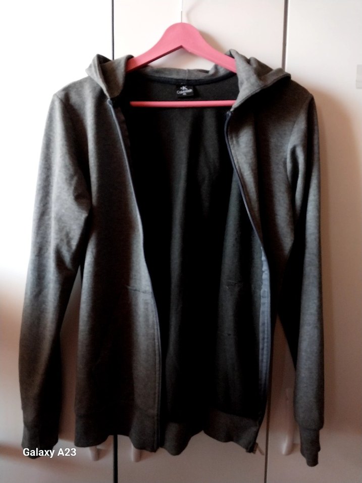 Gri Fermuarlı Kadın Sweatshirt - Görsel 3