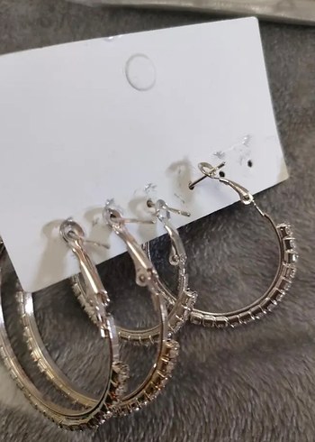 Accessorize Parlak Taşlı Halka Küpeler
