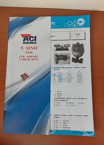 Açı yayınları 9. Sınıf fizik yaprak test
