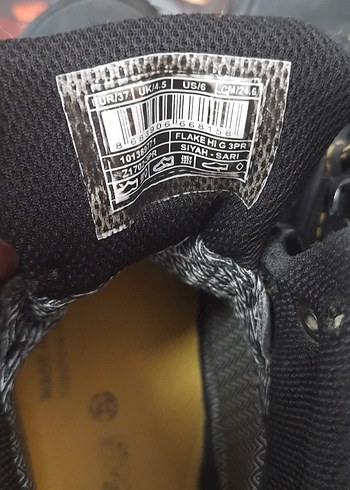 37 Beden 37 numara Siyah Erkek Outdoor Botları Laced Biker Stili