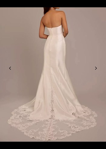 oleg cassini ivory renk gelinlik - Görsel 2