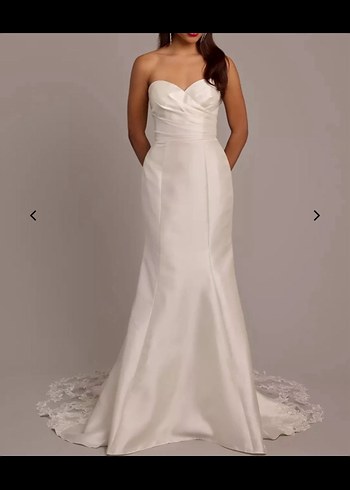 oleg cassini ivory renk gelinlik - Görsel 3