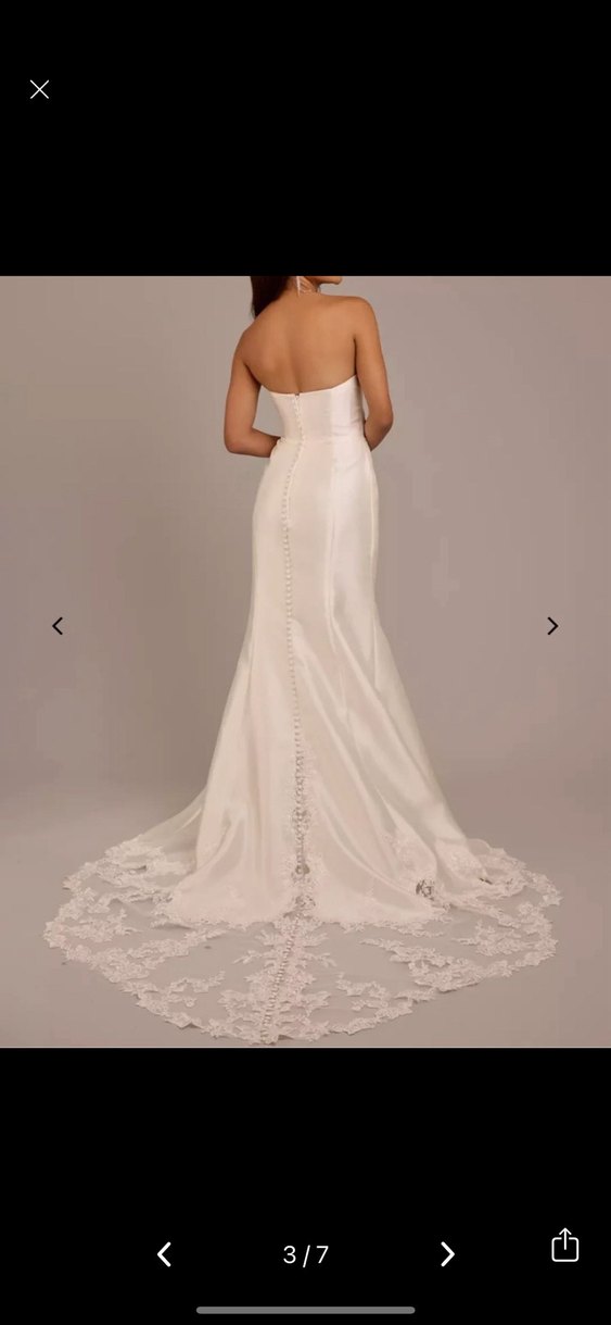 oleg cassini ivory renk gelinlik - Görsel 2