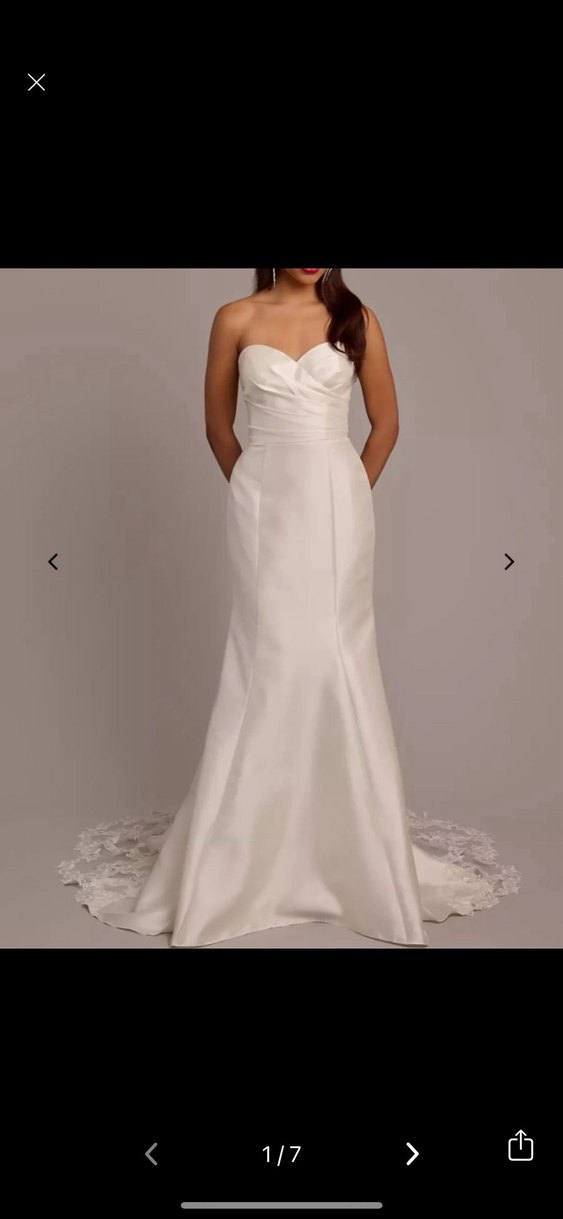 oleg cassini ivory renk gelinlik - Görsel 3