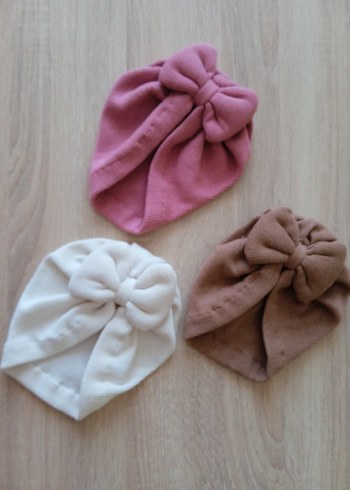 kız bebek Pileli Fiyonklu bone - Görsel 7