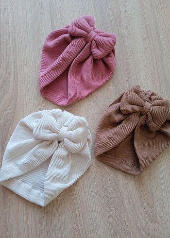 kız bebek Pileli Fiyonklu bone - Görsel 6