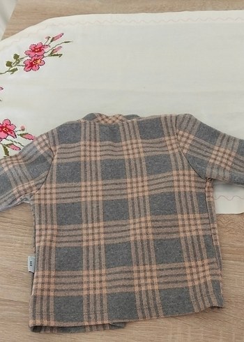 Kız Çocuk Gri Düğmeli Yün Hırka - Görsel 7