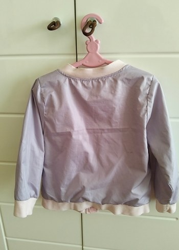 Kız Çocuk Lila-Pembe mevsimlik Ceket - Görsel 4