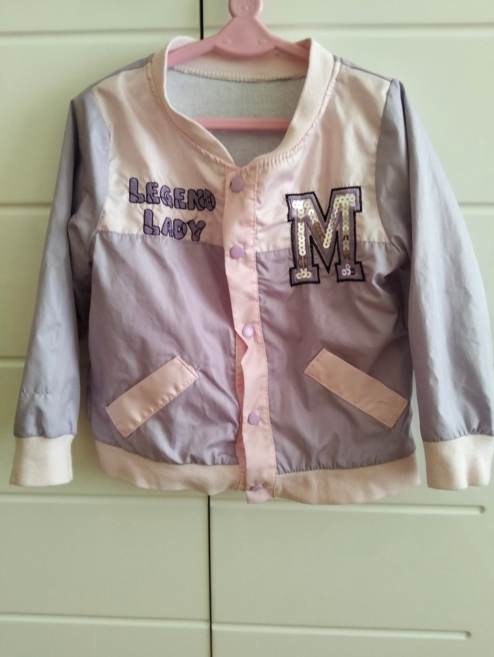 Kız Çocuk Lila-Pembe mevsimlik Ceket - Görsel 3