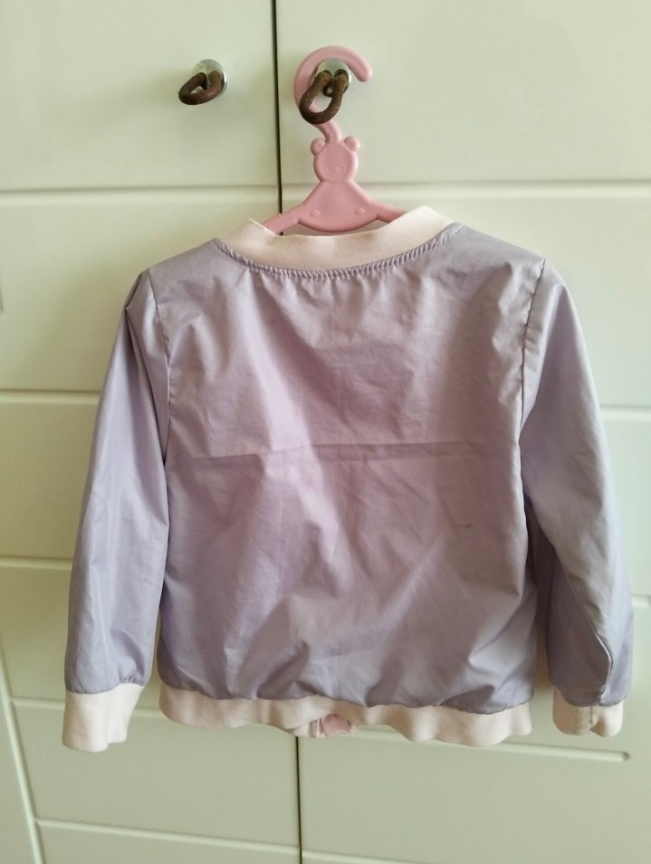 Kız Çocuk Lila-Pembe mevsimlik Ceket - Görsel 4