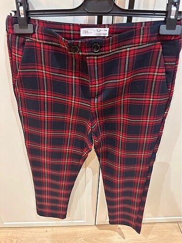 xs Beden Zara ekose pantolon