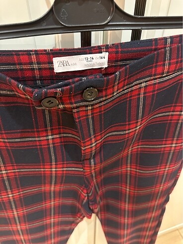 xs Beden bordo Renk Zara ekose pantolon