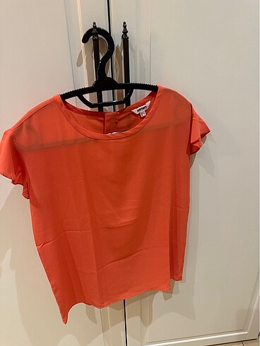xs Beden turuncu Renk Koton bluz