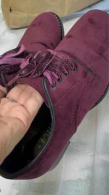 36 Beden bordo Renk Hotiç bordo loafer