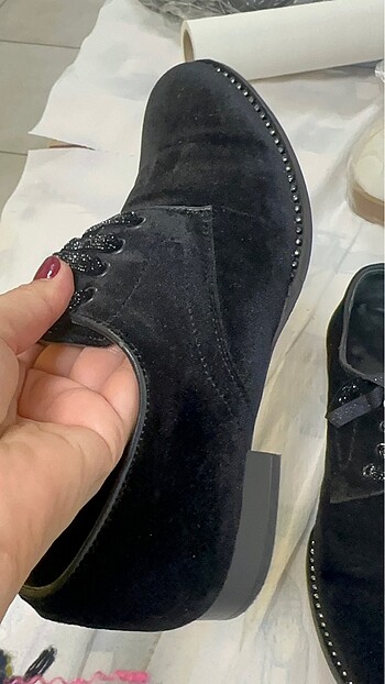 36 Beden siyah Renk Hotiç siyah süet ayakkabı