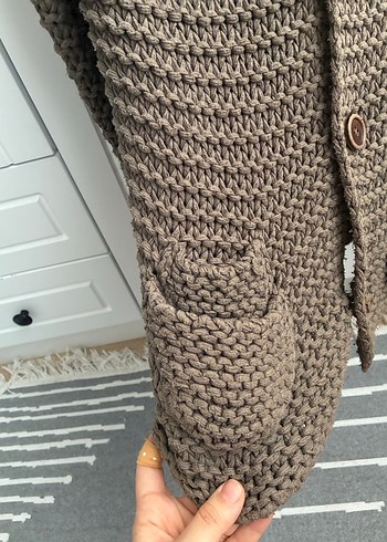 Kahverengi Örgü hırka zara - Görsel 3