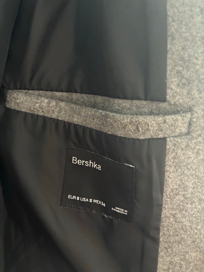 Gri erkek kaban bershka - Görsel 4