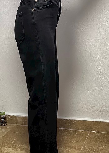 Siyah Kadın Regular Fit Midi Kot Pantolon
