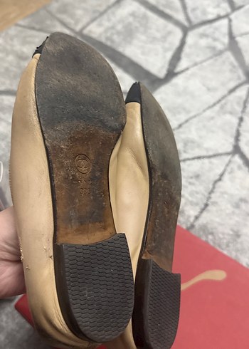 Bej Siyah Topuklu Chanel Babet - Görsel 3