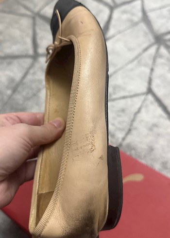 Bej Siyah Topuklu Chanel Babet - Görsel 4