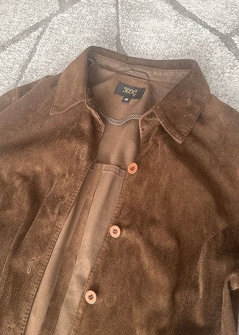 KOÇ markalı Düğmeli Kahverengi nubuk Kadın Ceket - Görsel 3