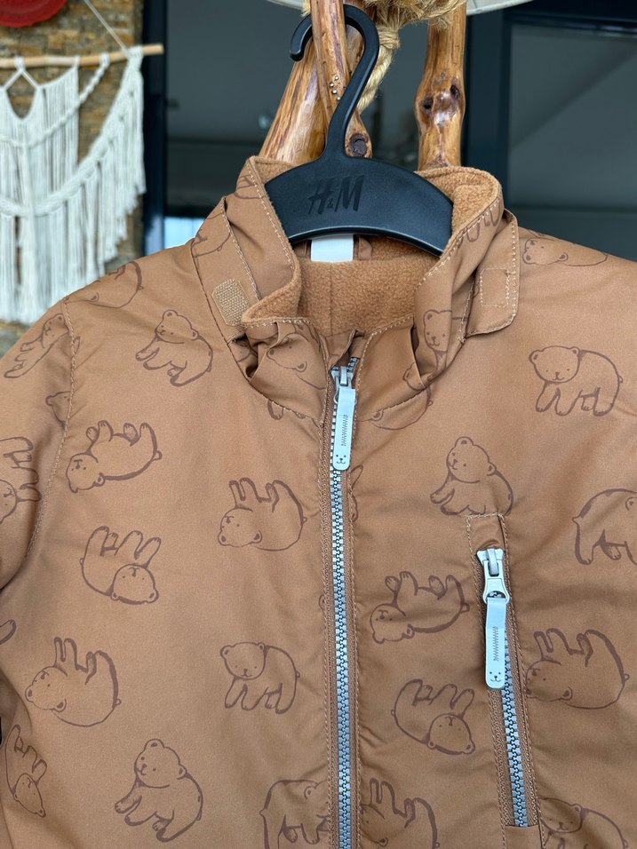 Kahverengi Kürklü Bebek Kayak Tulumu - Görsel 2