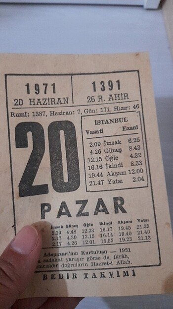 1971 yılı 20 haziran 
