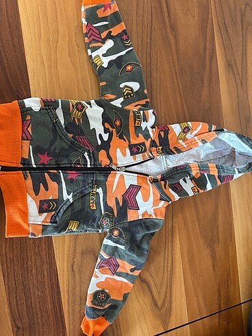 12-18 Ay Beden turuncu Renk Kapüşonlu sweat