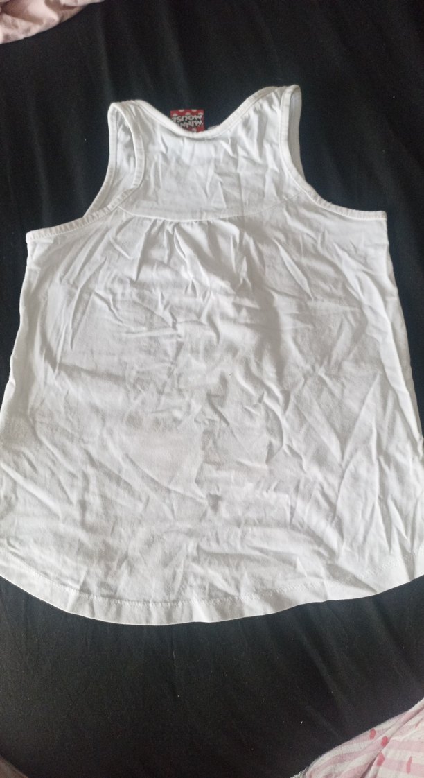 Kız Çocuk Beyaz Baskılı Atlet - Görsel 2