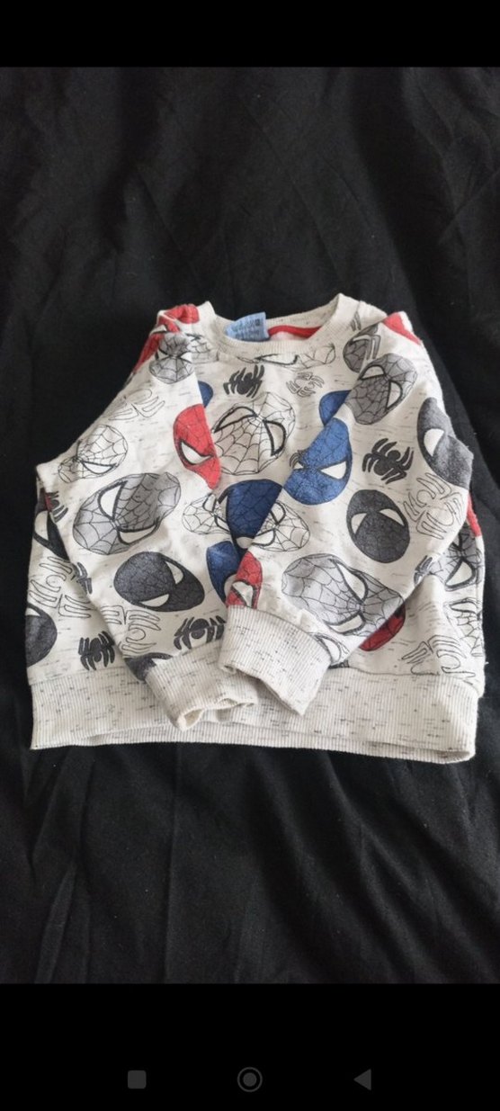Örme Pamuklu Spiderman Erkek Çocuk Gri Sweatshirt - Görsel 2