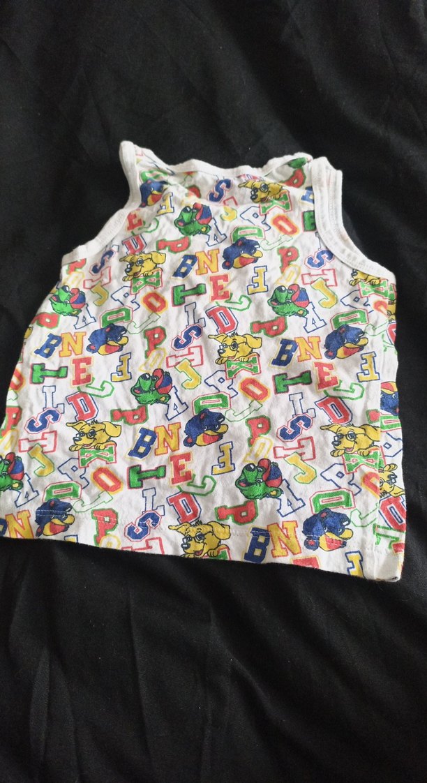 Renkli Baskılı Çocuk Atlet - Görsel 2