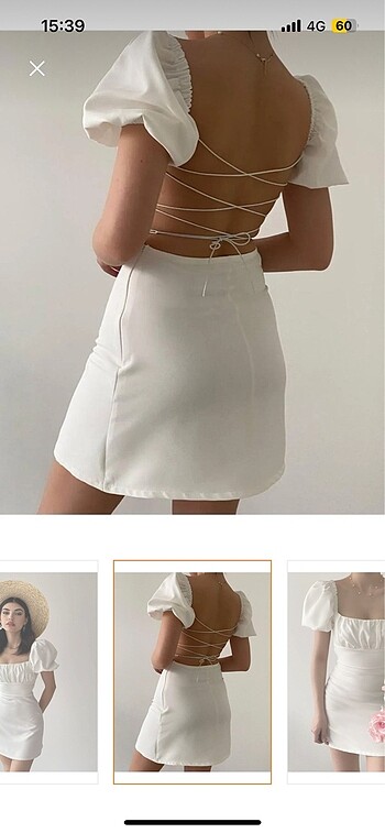 Zara Beyaz mini elbise