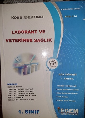 Laborant ve veteriner sağlık egem yayınları iki kitap 