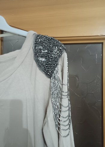 Bohem Tarz Uzun Kollu Bej Bluz - Görsel 2