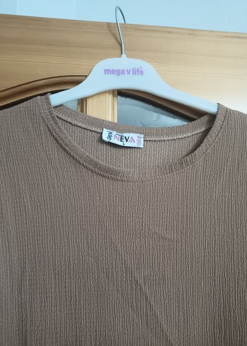 Bej Kadın Uzun Kollu Midi Tunik - Görsel 2