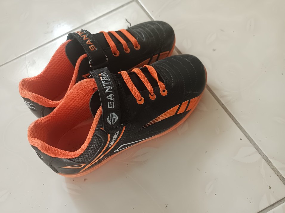 Turuncu Erkek Çocuk Spor Ayakkabı Velcro - Görsel 3