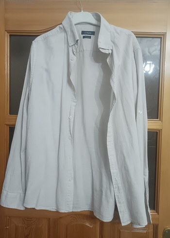 Erkek bej Uzun Kollu Gömlek - Görsel 2