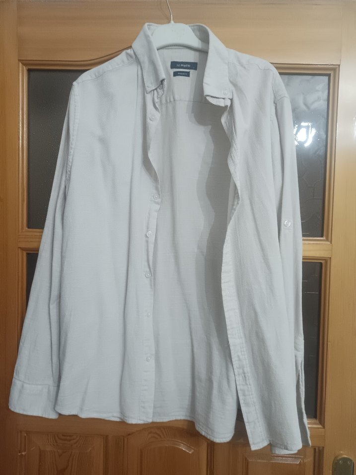 Erkek bej Uzun Kollu Gömlek - Görsel 2