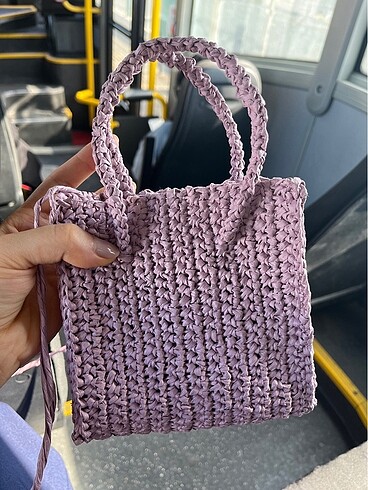 Zara model mini örgü çanta