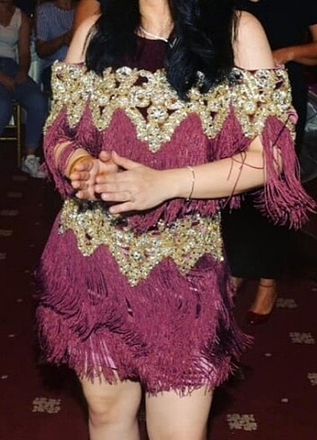 Raisa Vanessa püsküllü elbise